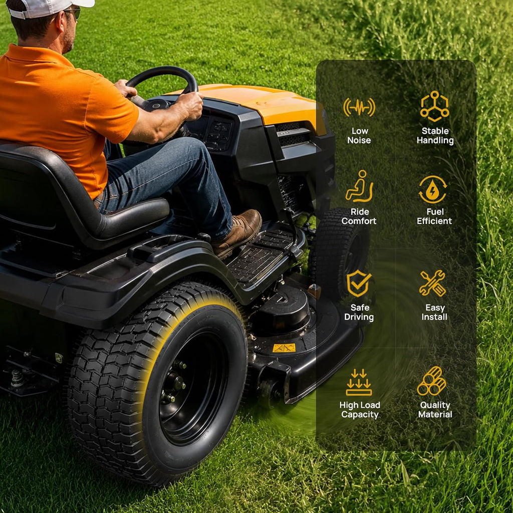 Set of 2 Lawn Mower Tires 13x5.00-6, 4PR/Ply Turf Riding Lawn Tractor Tires, Compatible with Most Lawn & Garden