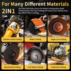 4 1/2 Cut Off Wheel Angle Grinder Cutting Disc for Metal & Stainless Steel, Max 13,300 RPM, 0.045" Thin Grinding Wheel,10 Pack