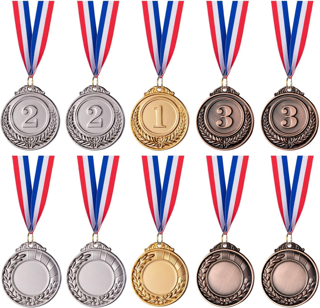 48 Piece Gold Silver Bronze Award Medals-Winner Medals Olympic Style | Gold Silver Bronze Medals Awards Medals for