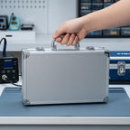 Aluminum Briefcase Hard Case with DIY Customizable Foam Insert for Test Instruments Cameras Tools Parts and