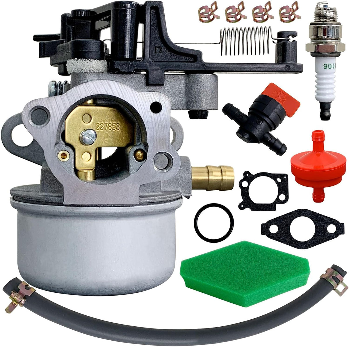 Ruixing OEM 591137 Carburetor for Briggs and Stratton 593599 590948 595390 8.75 Hp 875 series 190cc Engine Troy-Bilt 020568 020676 8.5 850ex 875EX 875exi 775ex 2700PSI 2800PSI 3000PSI Pressure Washer