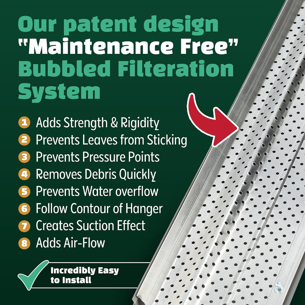 5" x 50 Ft Mill Finish Aluminum, Leaf & Debris Protection