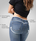 Ultra Stretch Skinny Jeans for Women with Pockets