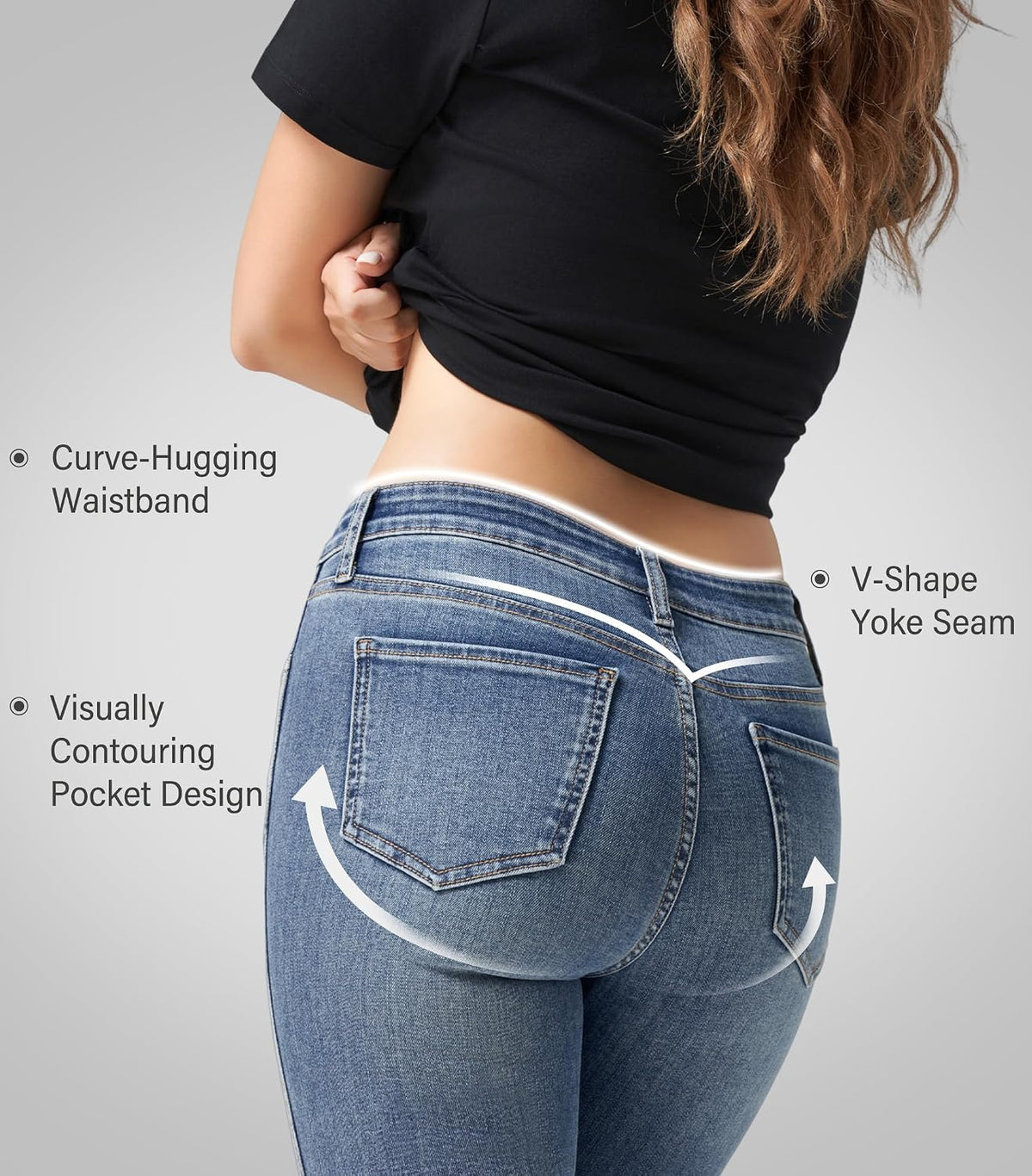 Ultra Stretch Skinny Jeans for Women with Pockets