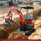 13.5HP Tracked Mini Excavator with Mechanical Grab