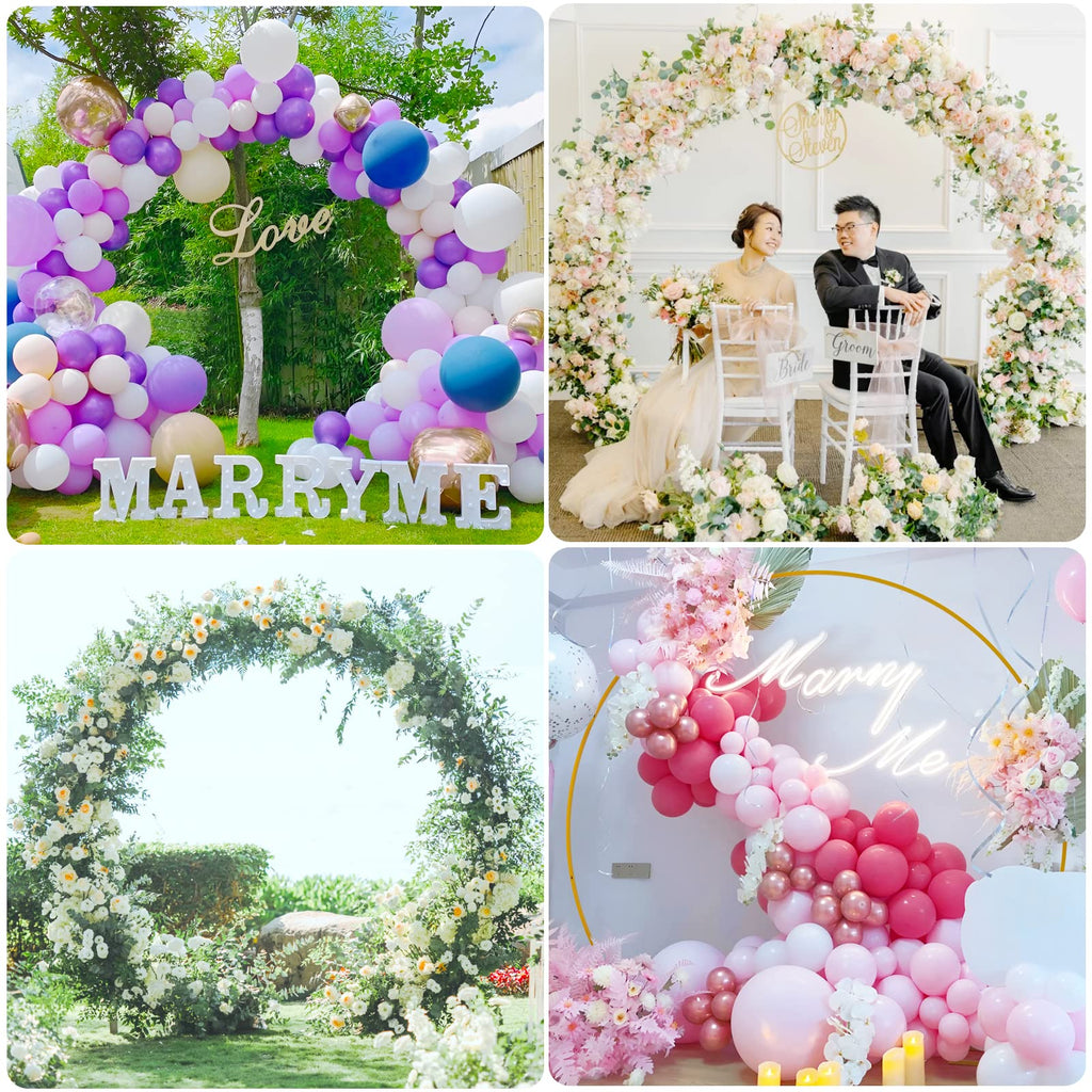 Round Backdrop Stand Gold 9.2ft Circle Arch Large Metal Wedding Arch