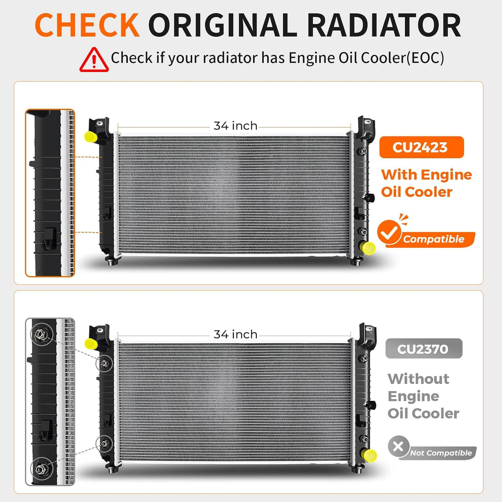 CU2423 Radiator for Chevy Silverado Suburban Tahoe GMC Sierra