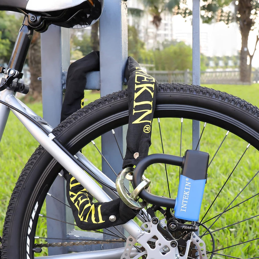 Motorcycle Chain Lock 3.6FT Bike Lock 10mm/0.42inch Thick Security Chain Locks Heavy Duty Bike Lock with
