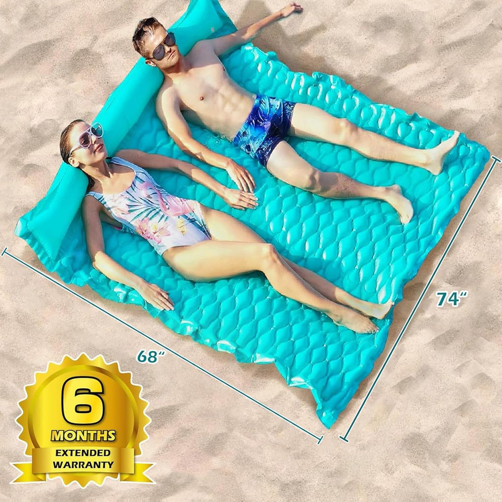 Floating Mat Pool Floats - Giant Inflatable Pool Float Lake Raft Lounge Floating Water Mat for Swimming Pool Floatie