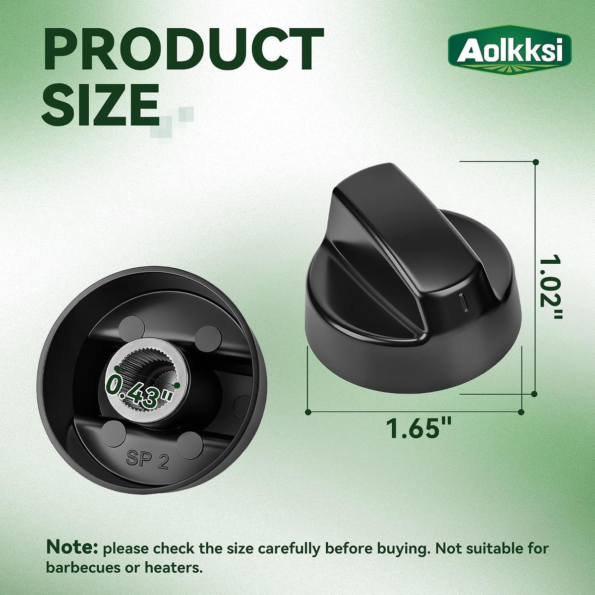 Upgraded 4 Pack Universal Black Control Knobs with 12 Adapters - Wide Application for Oven, Stove, and Range Universal Knobs - Knob D-Hole Compatible with 0.24, 0.31 inch