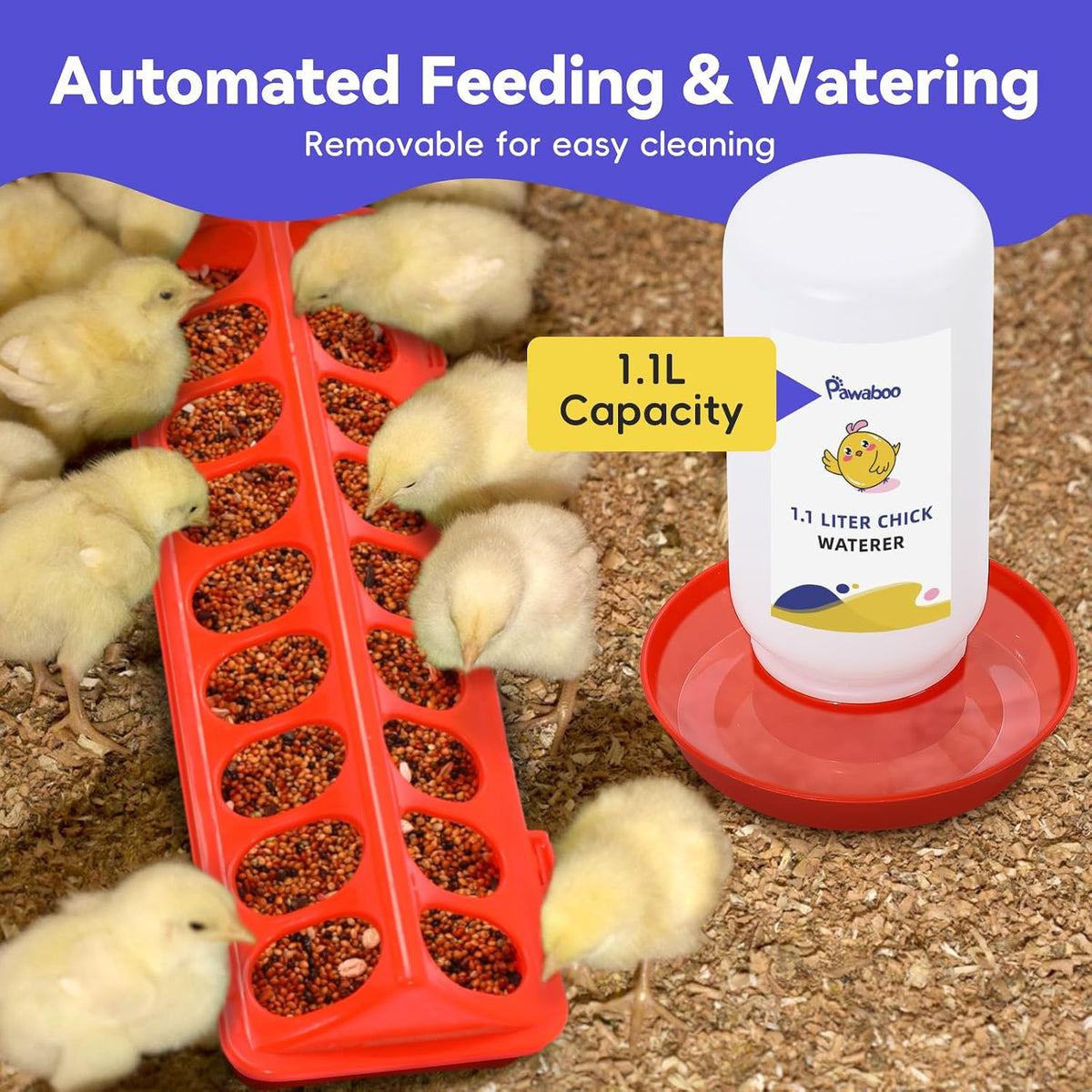 Chick Brooder Box for Chick Starter Kit, Red+Black