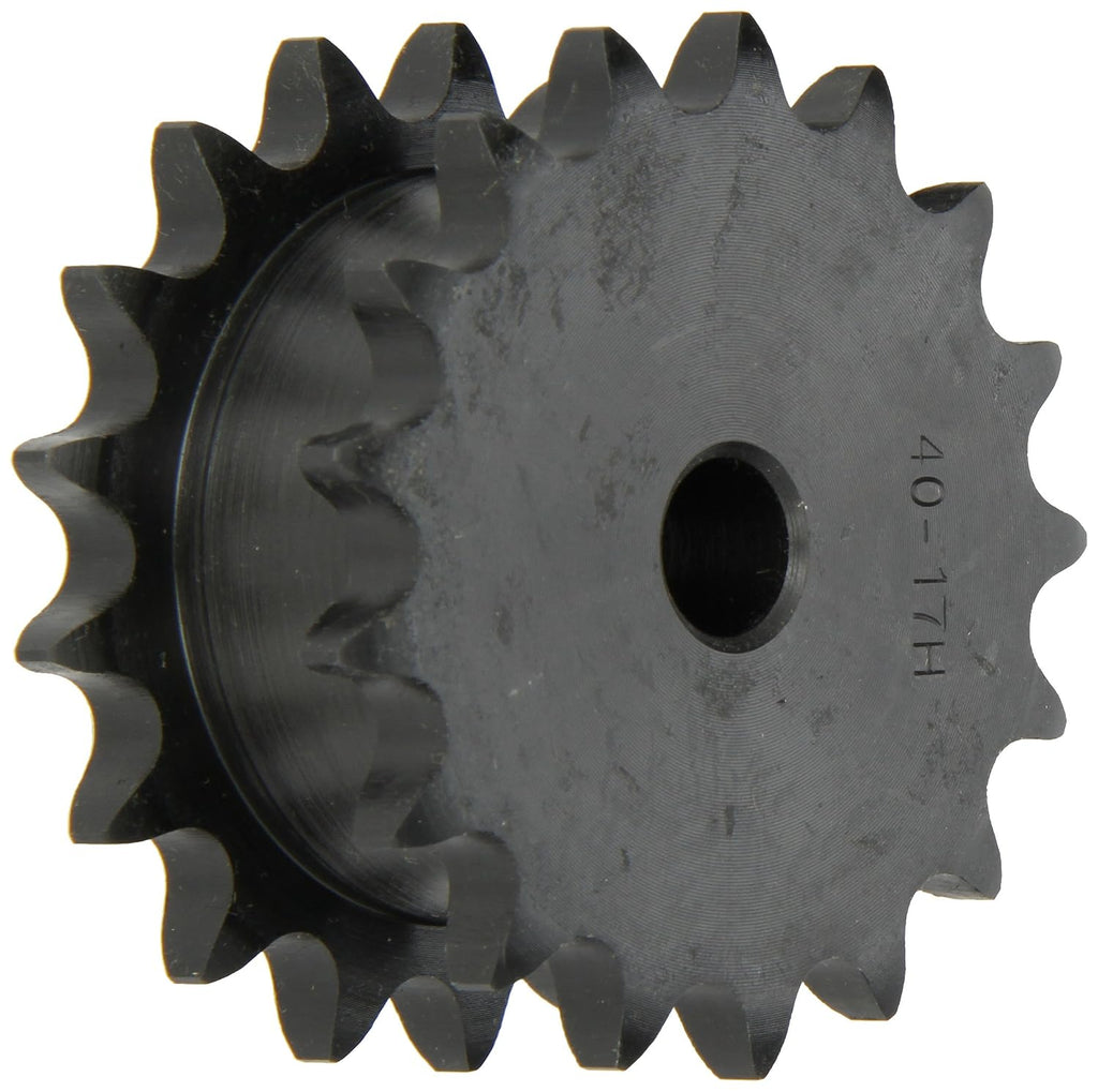 Browning DS40A17 Type "A" Double Plate Roller Chain Sprocket, Steel, Hardened Teeth, 5/8" Stocked Bore, 2 Strand, 17 Teeth