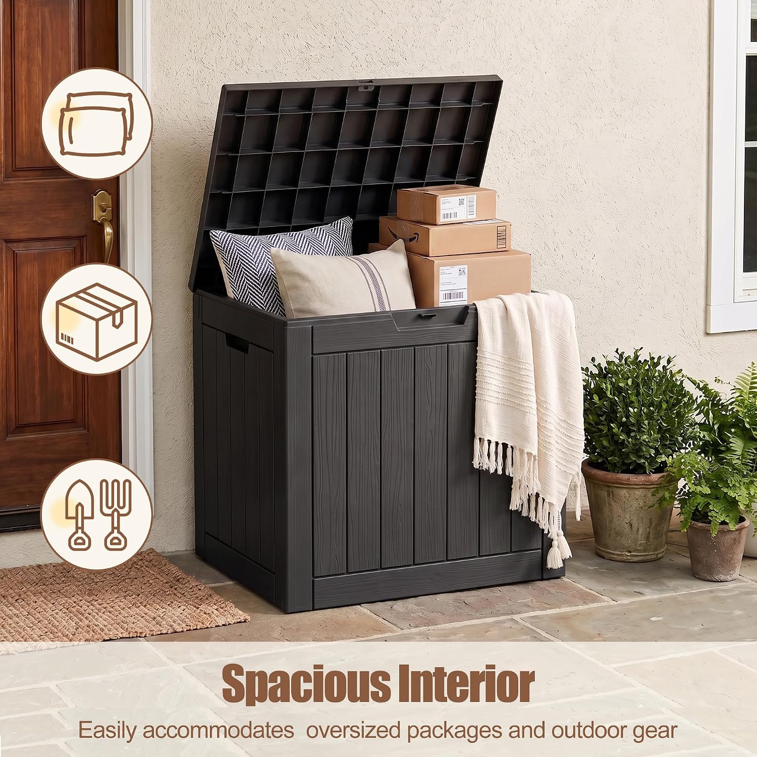 Package Delivery Boxes for Outside, 40 Gallon Outdoor Storage Box | Waterproof & UV Protected, Parcel Drop Box for