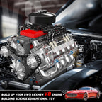 10171 V8 Engine Model Kit, Mini V8 Engine Kits that Runs, Build Your Own Car Model Engine with Motor, Collectible