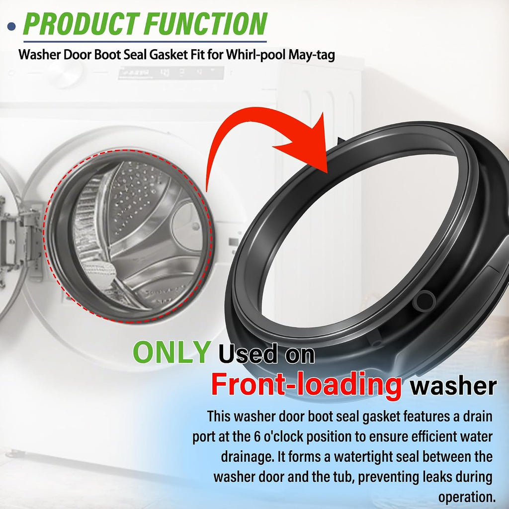 WFW5605MW0 Washer Door boot Seal Fit for Whirl-pool May-tag Front Load