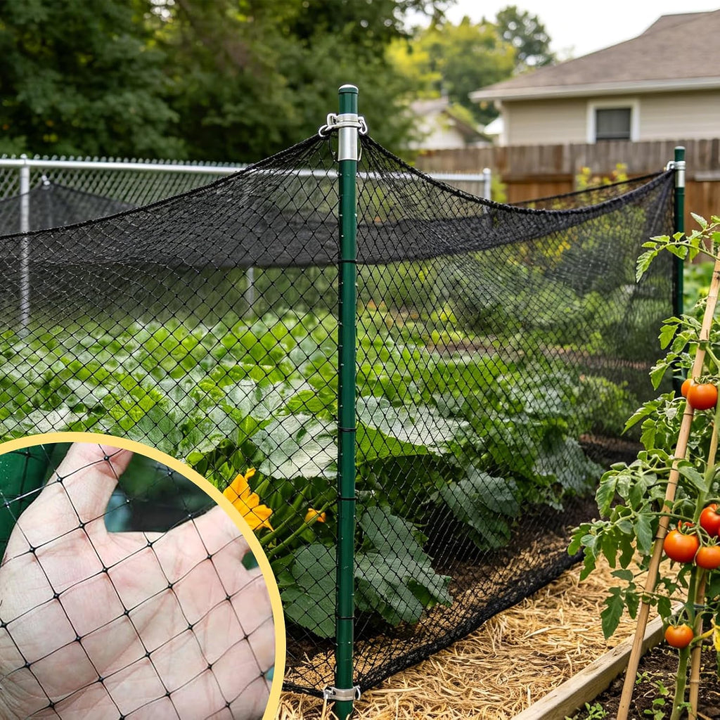 Deer Fence Netting, 7 x 100 Feet Heavy Garden Netting Anti Bird Protective Net Reusable for Plants Fruit Trees