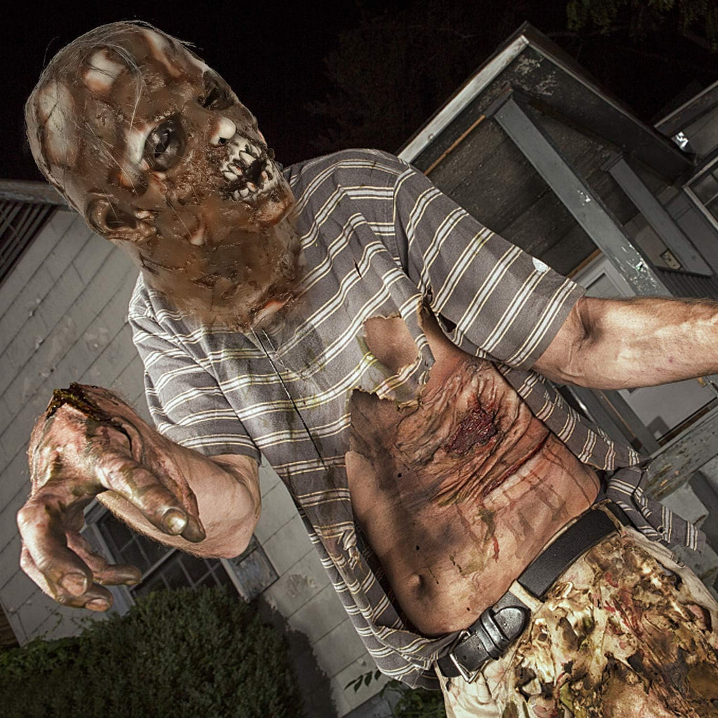 Scary Walking Dead Zombie Head Mask for Adult Vampire Mask Latex Creepy Halloween Costume Horror Decoration Props.