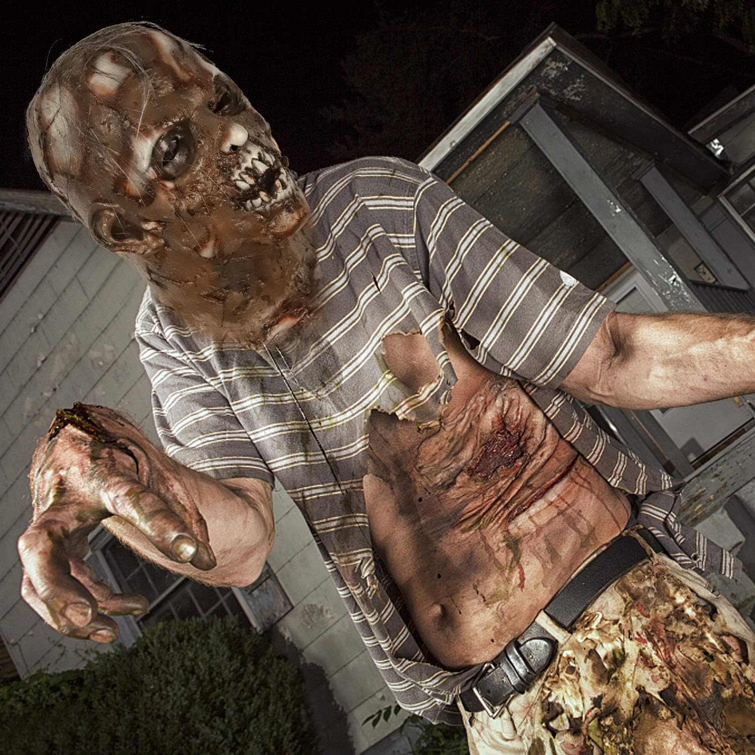 Scary Walking Dead Zombie Head Mask for Adult Vampire Mask Latex Creepy Halloween Costume Horror Decoration Props.