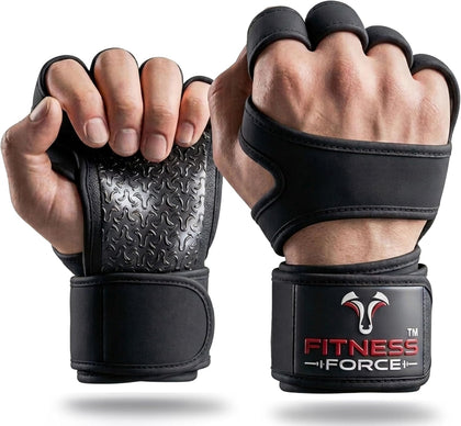 Ventilated Weight Lifting Workout Gloves for Men & Women | Gym Gloves for Men & Women with Built-in Wrist Wraps for