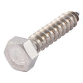 1/4 x 1-1/2 Stainless Lag Bolt (25-Pack) 18-8 Stainless Steel, Heavy Duty Hex Wood Lag Screw, ASME B18.2.1
