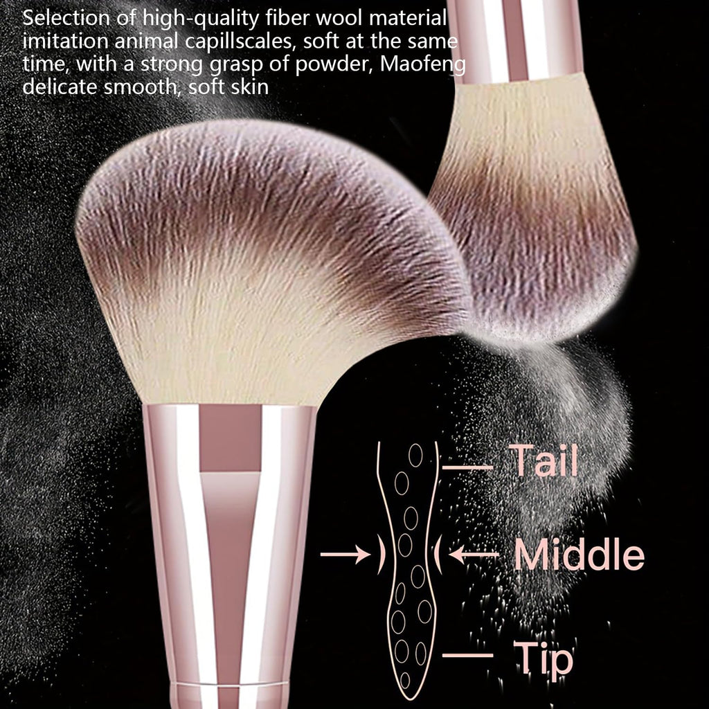 Pink Makeup Brushes Set Professional 66Pcs with Case Premium Synthetic for Foundation Concealer Blush Eyeshadow