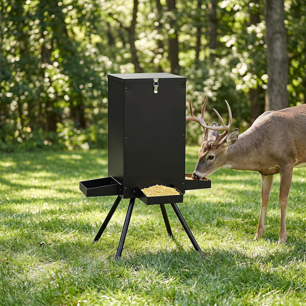 90 lbs Gravity Metal Deer Feeder