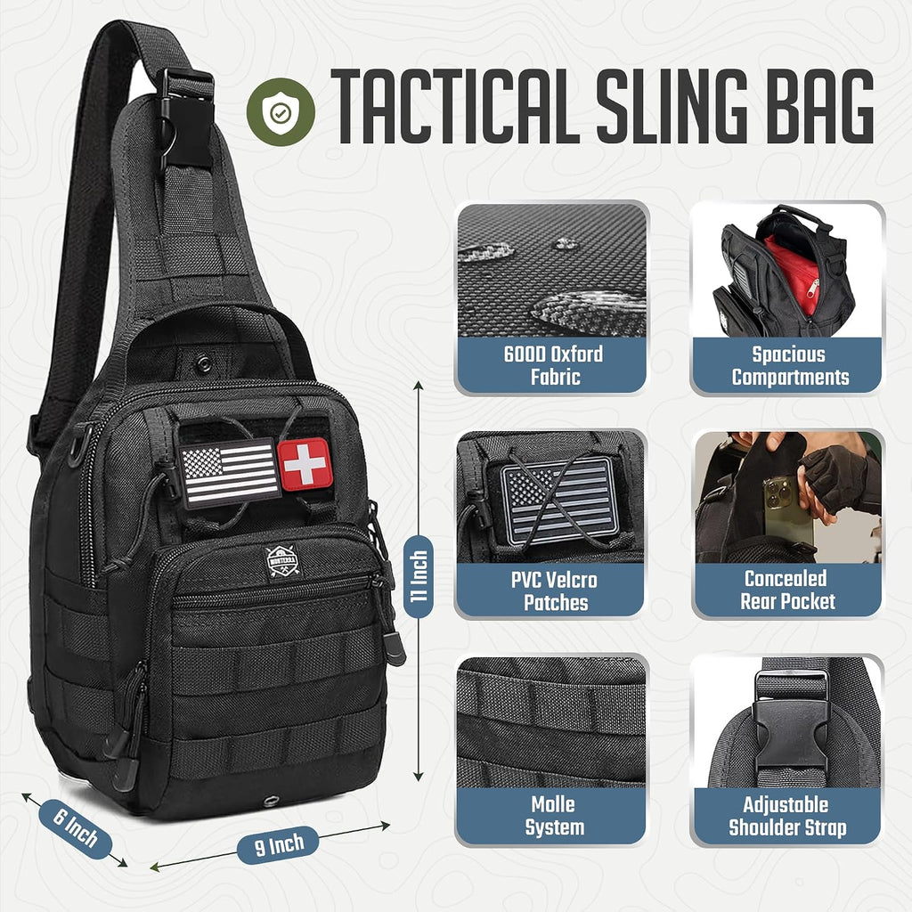 Survival Kit, 250 Pcs, Emergency Gear and Supplies, First Aid, Bug Out Go Bag, EDC, Molle System Backpack, Hiking