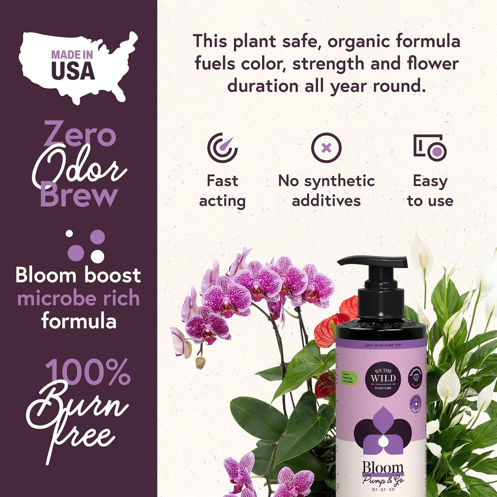 We the Wild Organic Bloom Pump & Go | Orchid Flower Booster |16.9 oz