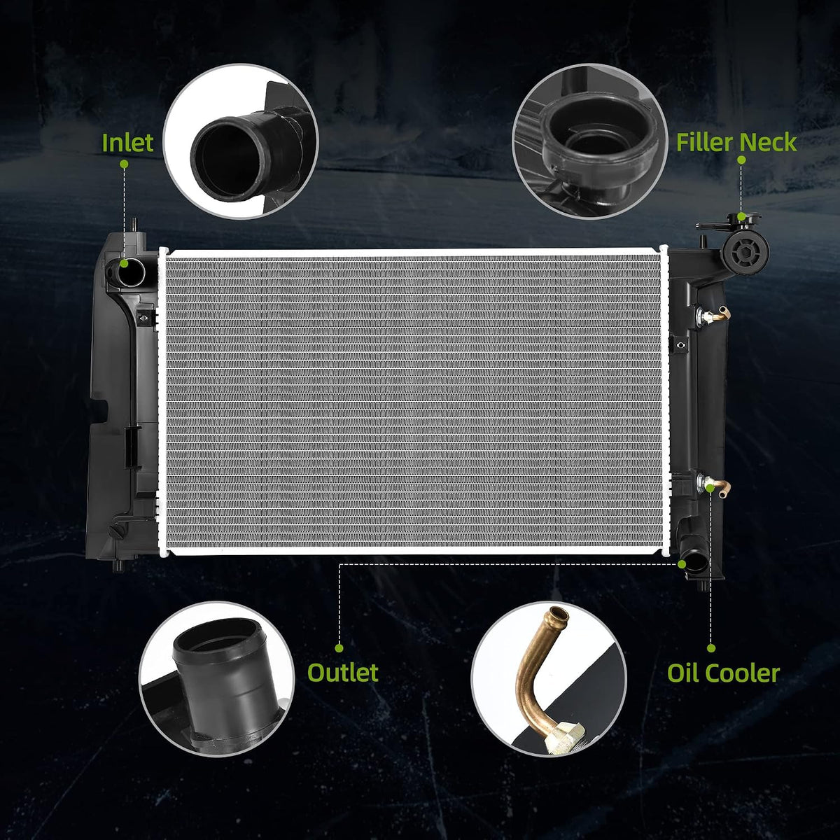 AUTOSAVER88 Radiator Compatible with 2003-2008 Toyota Corolla