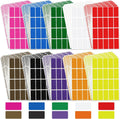 1600 Pieces Rectangular Color Coding Stickers 1.57 x 0.75 Inch