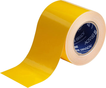 ToughStripe Floor Marking Tape - Yellow, Non-Abrasive Floor Tape - 4" Width, 100' Length for Concrete, Harsh