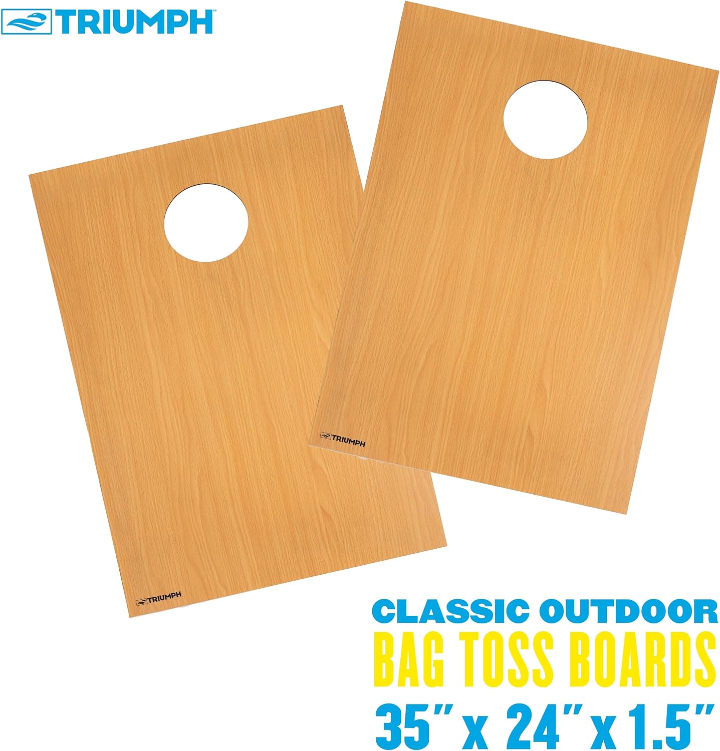 Triumph Tournament 2' x 3' Cornhole Set with 8 All-Weather Bean Bags – Durable Tailgate Game Boards for Backyard
