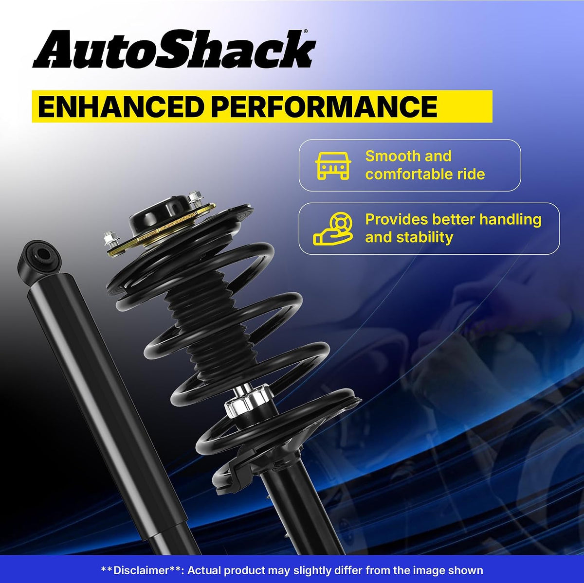 AutoShack Front and Rear Complete Strut Assembly with Coil Springs & Shocks