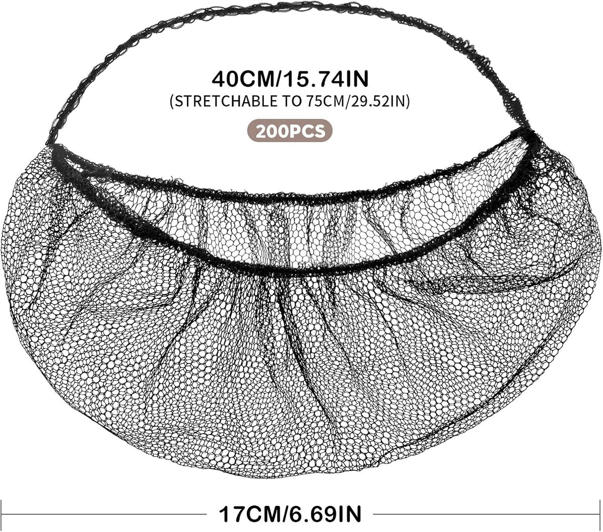 Disposable Beard Nets for Food Service, Breathable Nylon, 18" Protective Beard Covers for Restaurant Staff