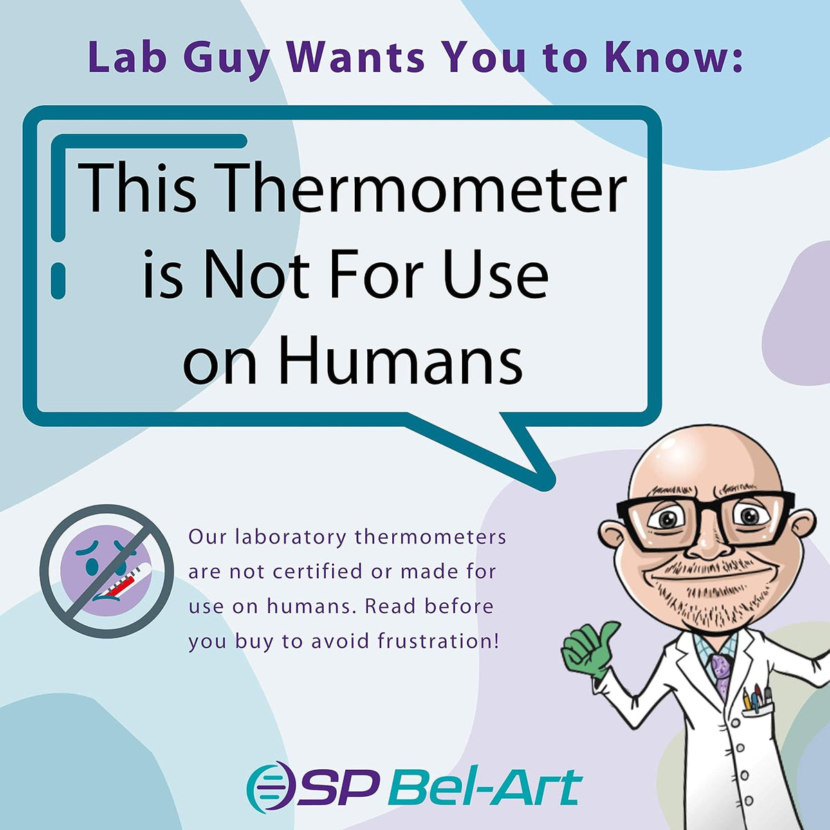 SP H-B DURAC General Purpose Lab Thermometer Total Immersion Glass Liquid Thermometer for Laboratories, Universities