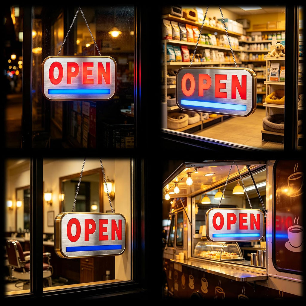 Led Open Signs for Business 16x9 in Neon Open Sign Led with Remote
