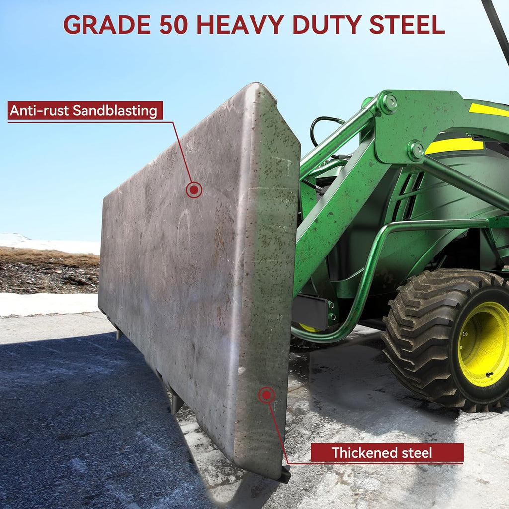 1/4" Skid Steer Mount Plate Attachment for Kubota, Bobcat Tractor | Universal Quick Attach, Heavy Duty 50 Steel, Weld