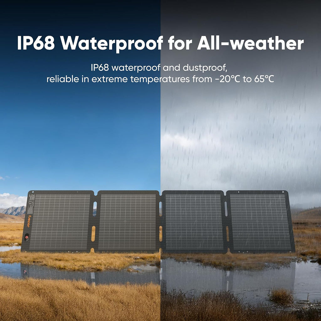 SolarSaga 100W Air Solar Panel,Bifacial | 23% Conversion Efficiency, IP65 Waterproof, Foldable Charger for Power