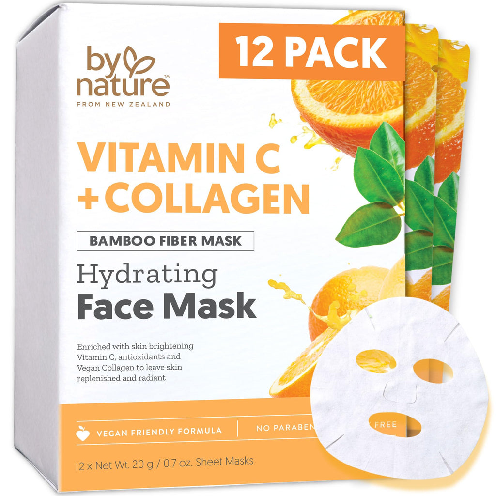 Vitamin C + Collagen Sheet Mask with Vitamin E - Pack of 12