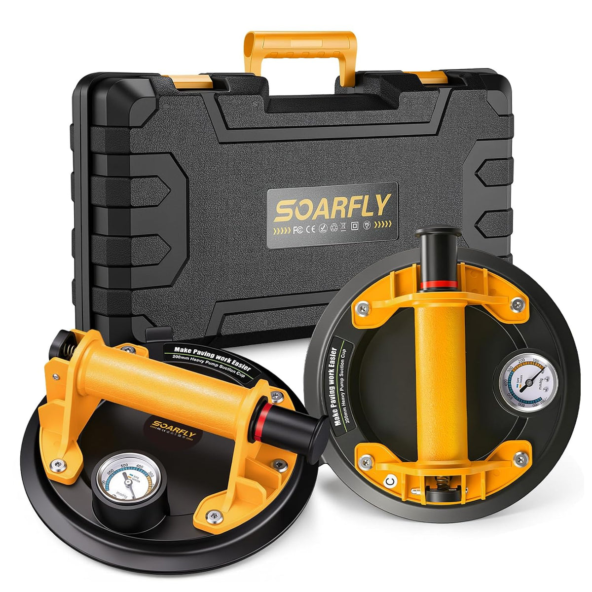 SOARFLY Suction Cups for Large Glass, 550 LBS Tile Suction Cup Tool