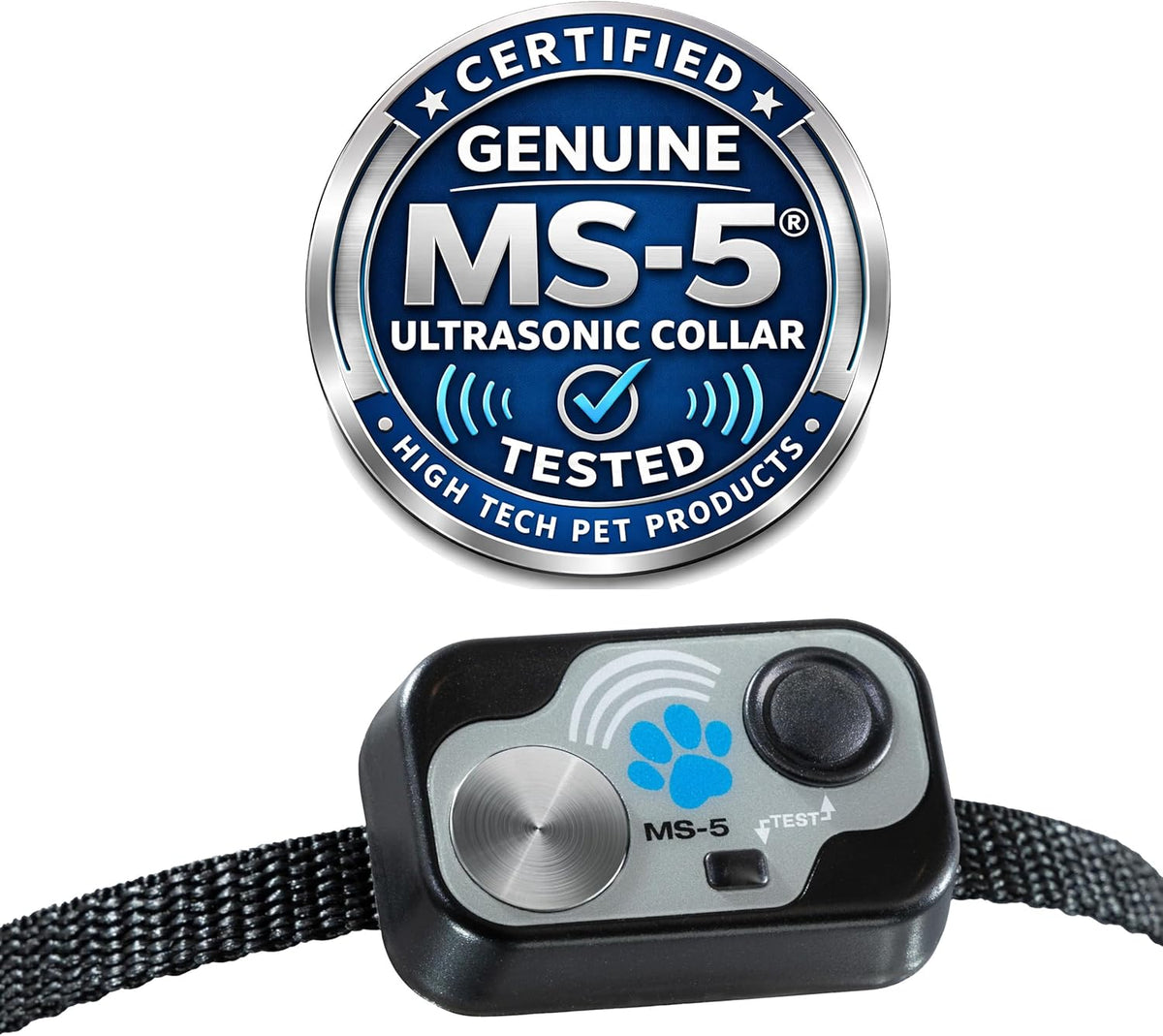 Genuine MS-5 Automatic Pet Door Collar 2-Pack, Tested & Certified by High Tech Pet with 6 Free Premium Batteries.