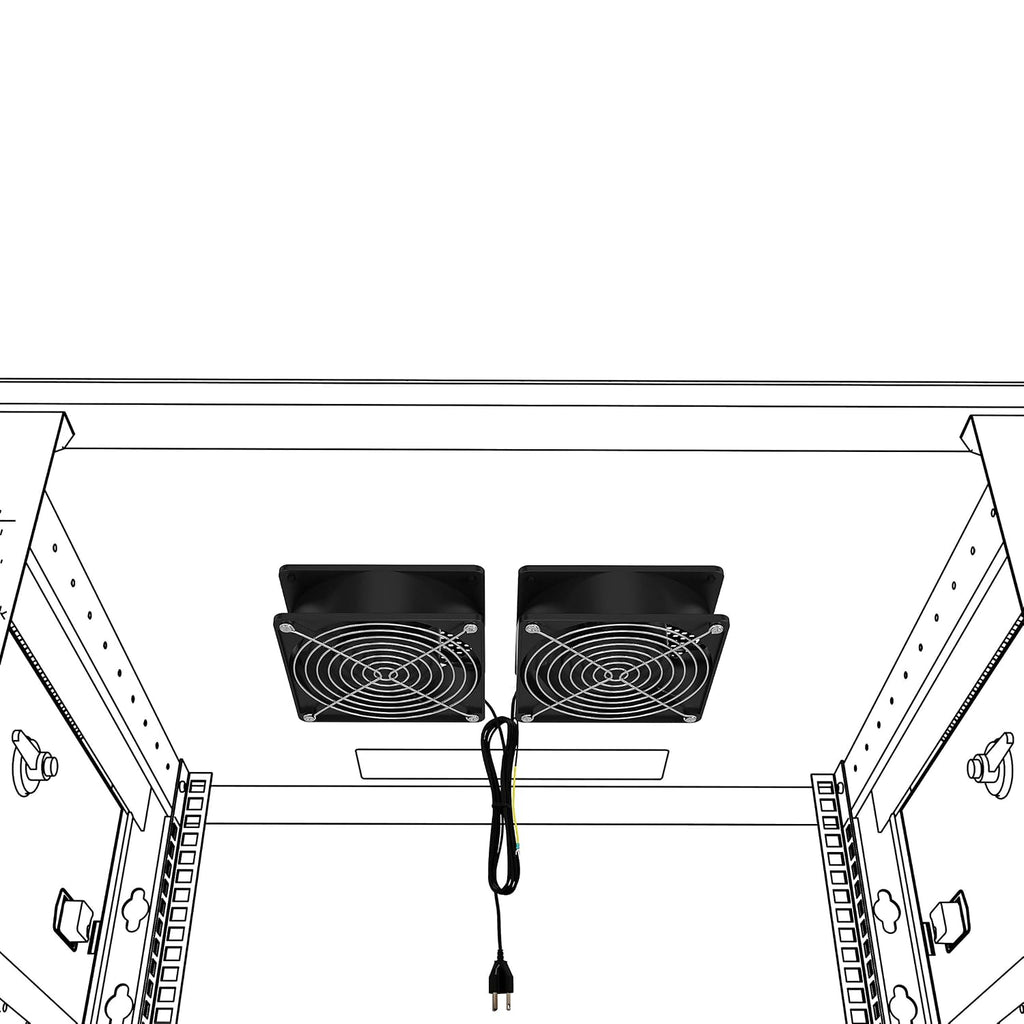 Network Cabinet Fan (2pc) for Server Rack Cooling - Tupavco TP1510