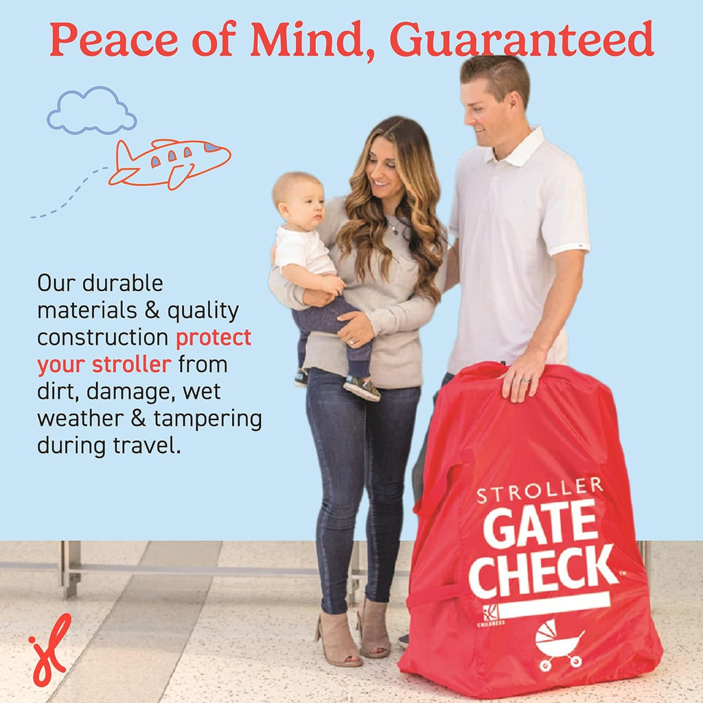 Gate Check Bag for Single & Some Double Strollers - Travel Bag for Airplane, Fits Most Standard Baby Strollers