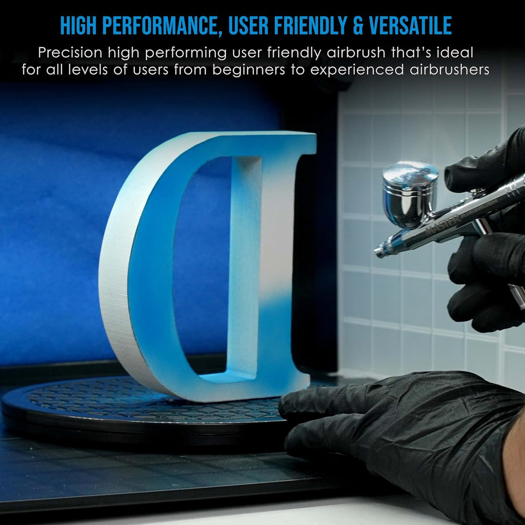 Multi-Purpose Gravity Feed Air Brush Kit & Air Compressor | Model G22 Gravity Feed Dual-Action Airbrush with 1/3 oz.