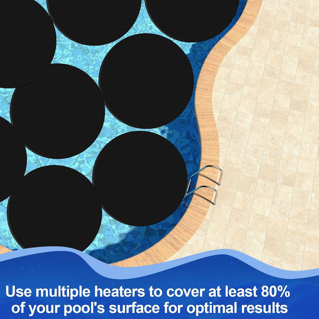 3 Pack Solar Pool Covers 6 Ft Round Pool Blankets for Heat Retention | Bubble Layer Design, 7.28 Mil Thickness