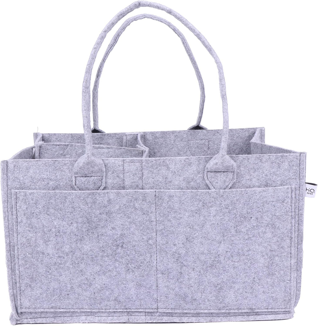 Felt Diaper Caddy Organizer, Baby Storage Bag, Nursery Organizer for Diapers and Wipes, Portable Felt Caddy, 33.5 x