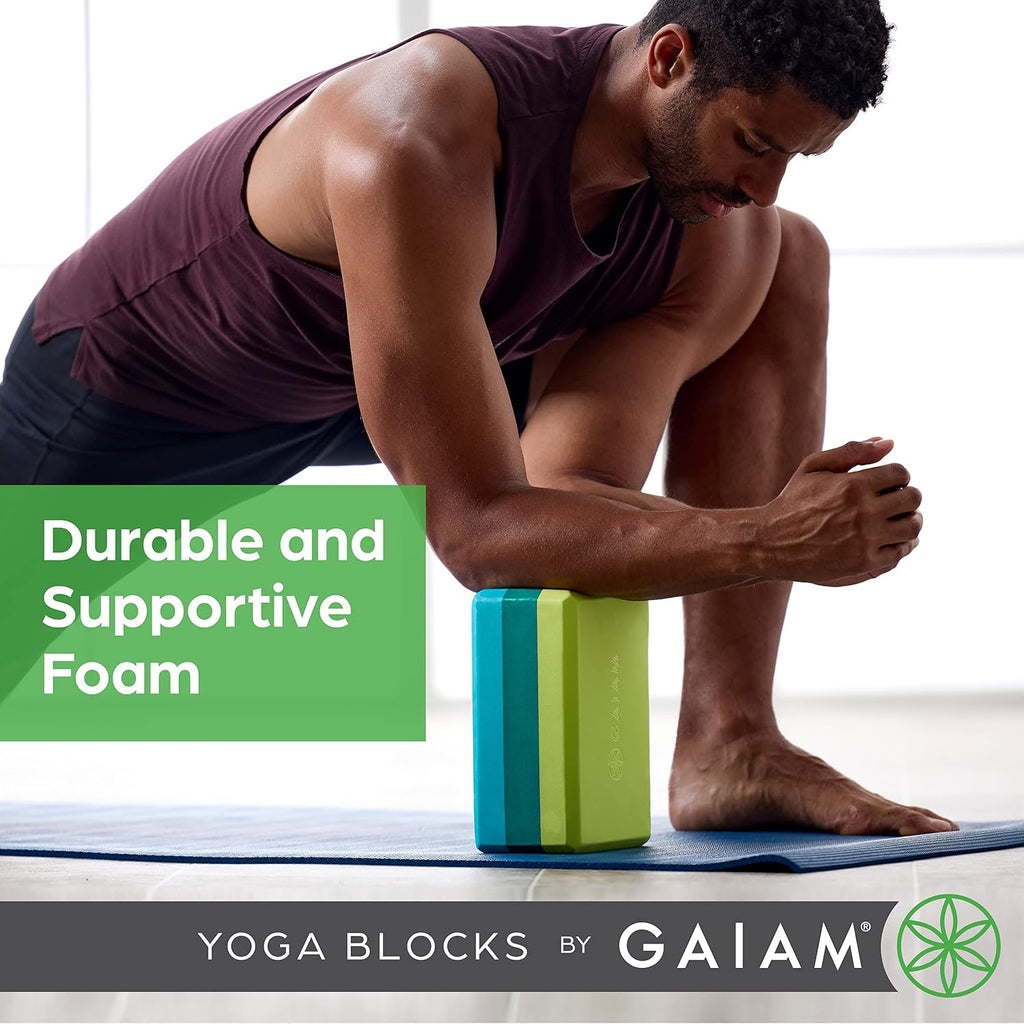 Yoga Block - Supportive Latex-Free Eva Foam - Soft Non-Slip Surface with Beveled Edges for Yoga, Pilates, Meditation
