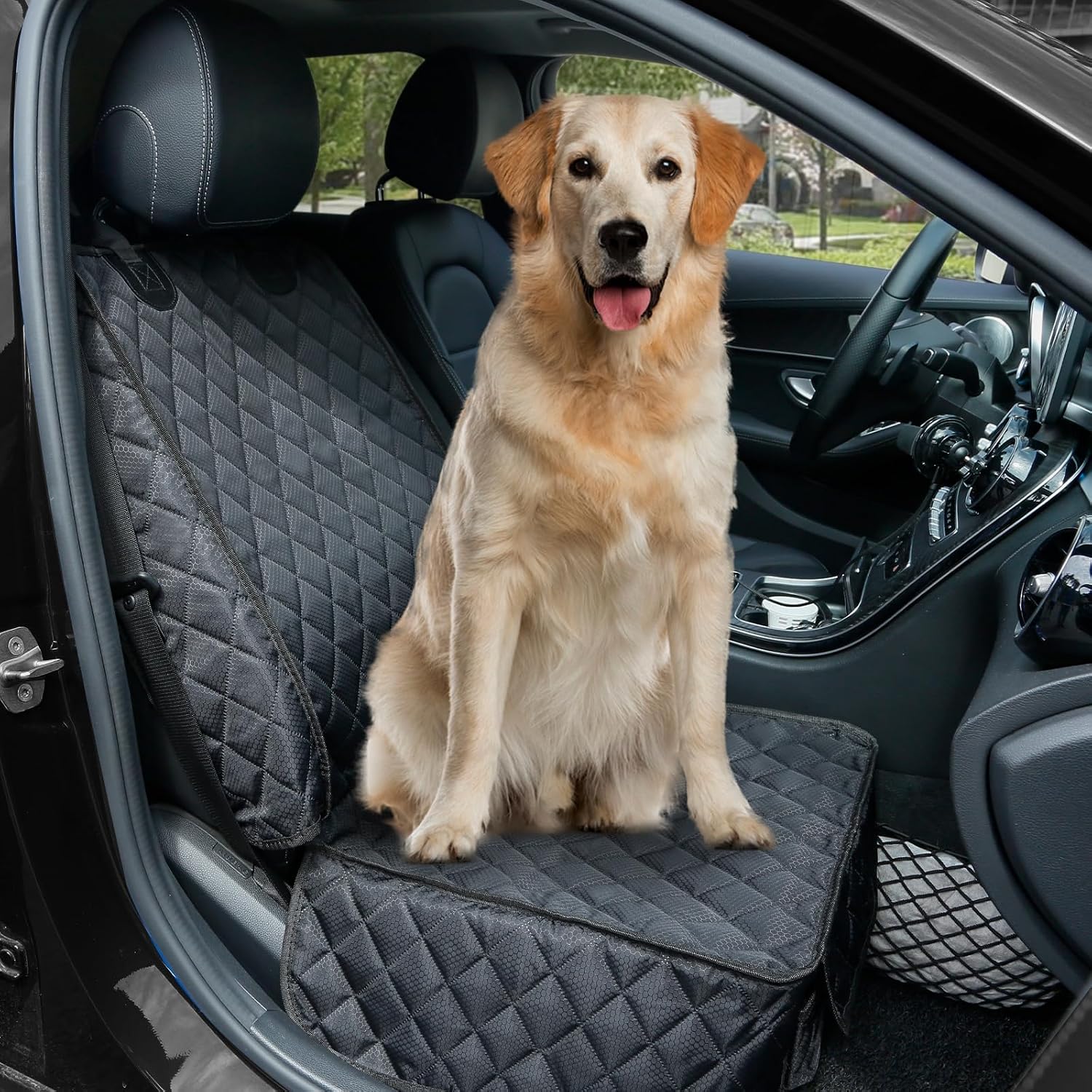 Waterproof Front Seat Car Cover 2 Pack, Full Protection Dog Car Seat Cover with Side Flaps, Nonslip Scratchproof