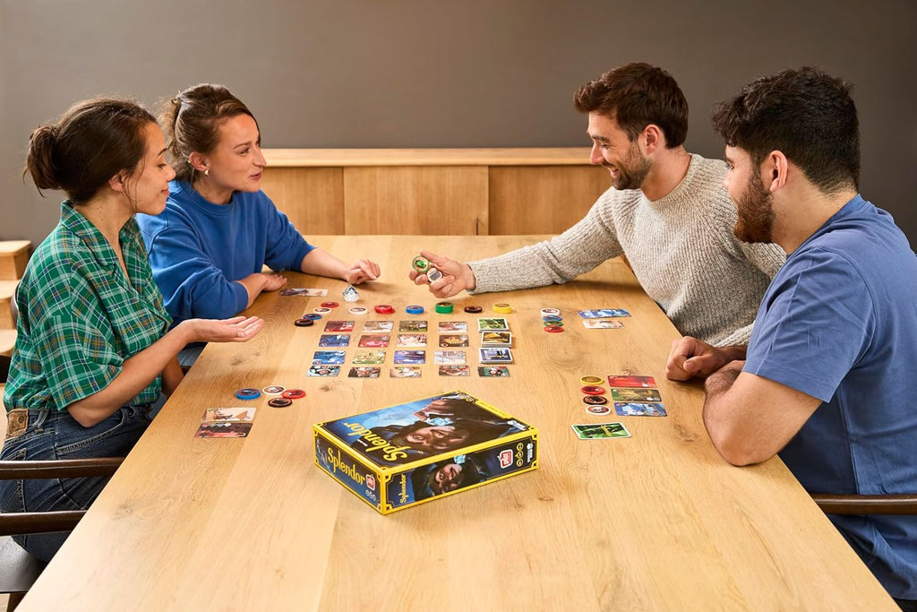 Splendor Board Game - Gem Trading & Engine-Building Strategy for Adults & Families, Adult Board Games, Family Fun for