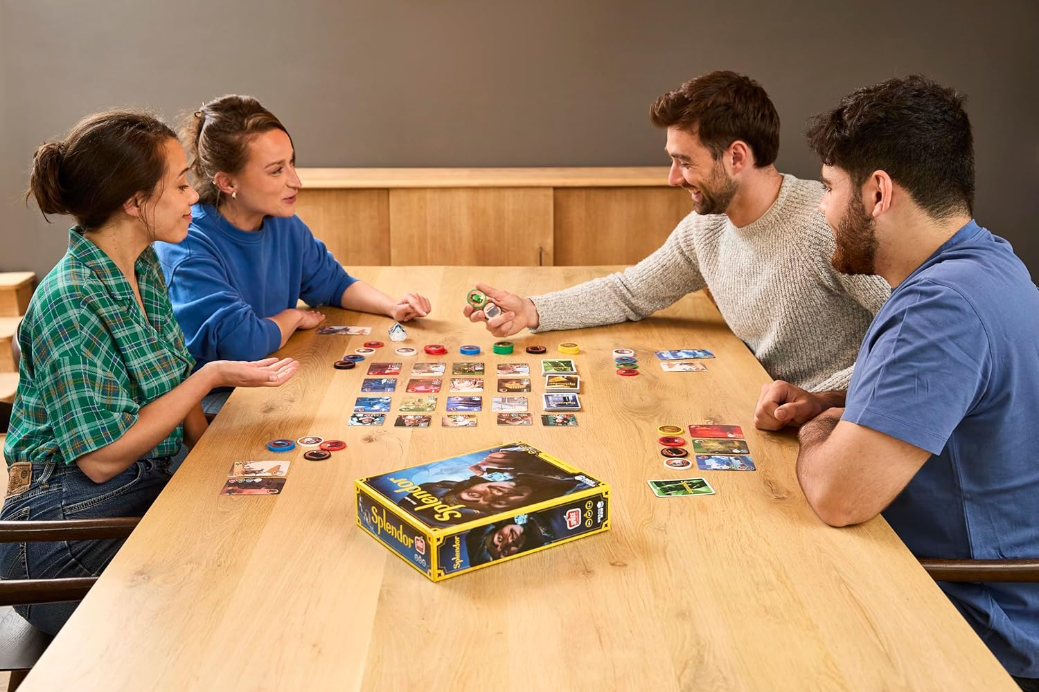 Splendor Board Game - Gem Trading & Engine-Building Strategy for Adults & Families, Adult Board Games, Family Fun for